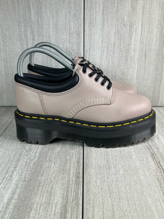 Dr. Martens Shoes - WORN 2x Dr. Martens Docs 8053 Quad Taupe Platform Chunky Boot Women’s Size 5